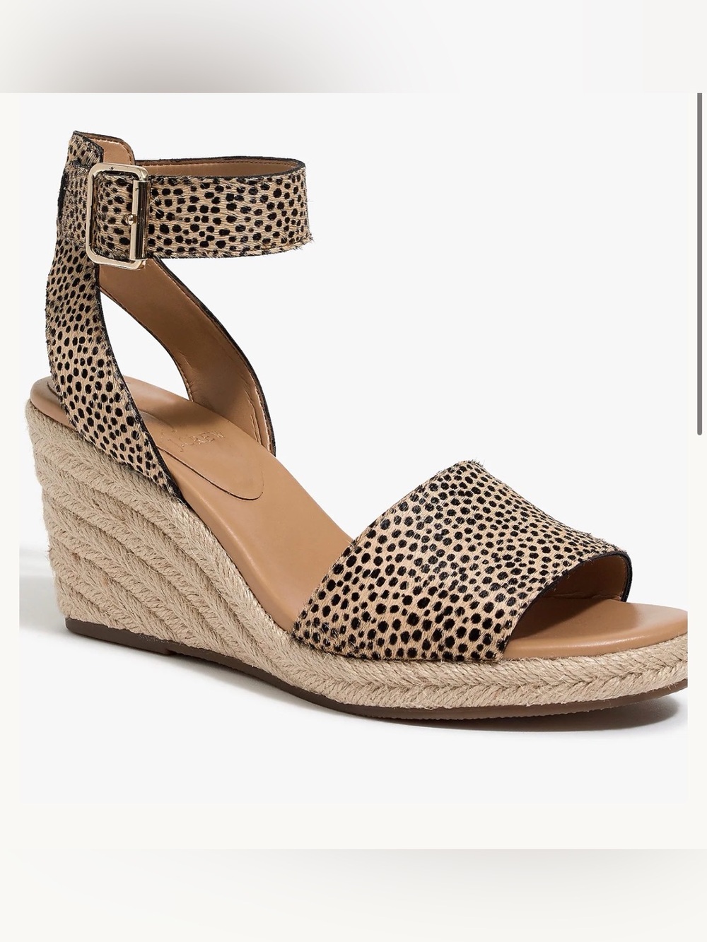 J.Crew Factory Calf hair Espadrille Wedge Sandals